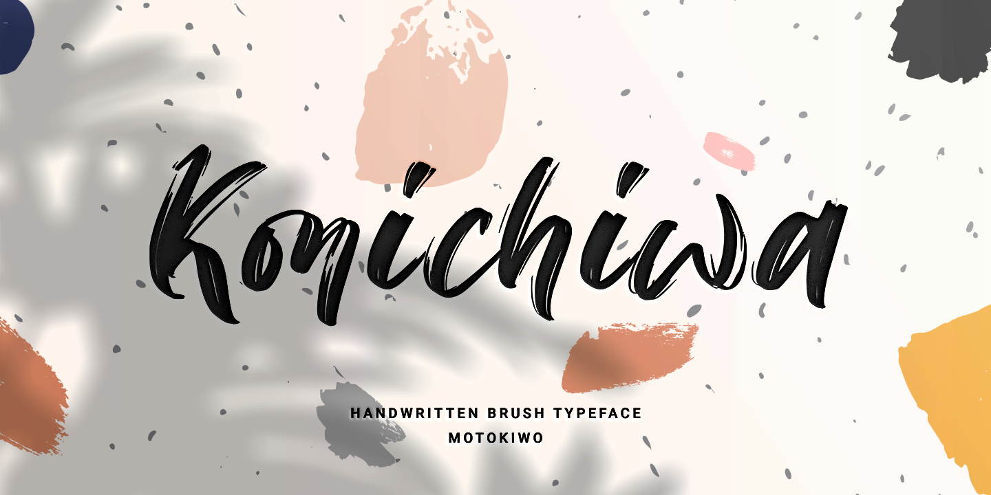 Beispiel einer Konichiwa Regular-Schriftart